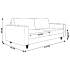 Sofá 3 Lugares Decorativo Sala De Estar Sheron 210cm Veludo A