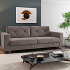 Sofá 3 Lugares Decorativo Sala De Estar Sheron 210cm Veludo A