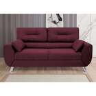 Sofá 3 Lugares Denver Suede Vinho