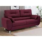 Sofá 3 Lugares Denver Suede Vinho
