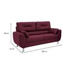 Sofá 3 Lugares Denver Suede Vinho