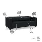 Sofá 3 Lugares Diamante 196cm Preto