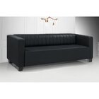 Sofá 3 Lugares Diamante 196cm Preto