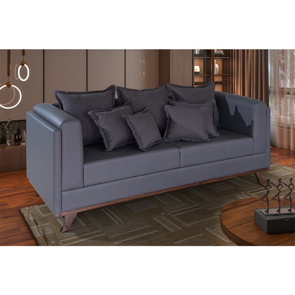 Sofá 3 Lugares Dinamarca Veludo 217cm Kero Konforto