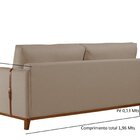 Sofá 3 Lugares Dubai Bouclê 1,96m  Bege