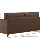 Sofá 3 Lugares Dubai Bouclê 1,96m  Marrom
