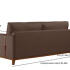Sofá 3 Lugares Dubai Bouclê 2,36m  Marrom