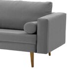 Sofá 3 Lugares Dylan 190cm Linho Cinza - Daf Mobiliário