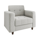 Sofá 3 Lugares E 02 Poltronas Arezzo Linho Cinza A05 Pés Chan