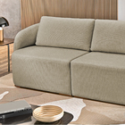 Sofá 3 Lugares Em Linho Bege 2,17 Seater