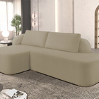 Sofá 3 Lugares Em Linho Bege 2,52 Zyra