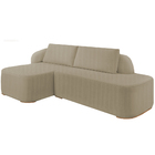 Sofá 3 Lugares Em Linho Bege 2,52 Zyra