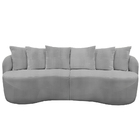 Sofá 3 Lugares Em Linho Cinza 2,40 Place