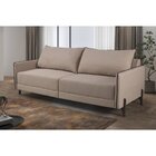 Sofá 3 Lugares Em Linho Living Dubai  Bege