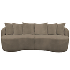 Sofá 3 Lugares Em Linho Marrom 2,40 Place