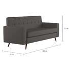 Sofá 3 Lugares Emma Pé Palito Linho Cotton Grafite