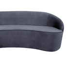 Sofá 3 Lugares Eros D07 Curvo 210cm Braço Direito Veludo Cinz