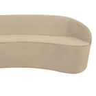 Sofá 3 Lugares Eros D07 Curvo 210cm Braço Direito Veludo Crem