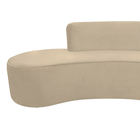 Sofá 3 Lugares Eros D07 Curvo 210cm Braço Direito Veludo Crem