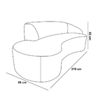 Sofá 3 Lugares Eros D07 Curvo 210cm Braço Esquerdo Veludo Can
