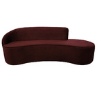 Sofá 3 Lugares Eros D07 Curvo 210cm Braço Esquerdo Veludo Mal