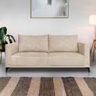 Sofá 3 Lugares Eros Linho Bouclê Bege 200 Cm