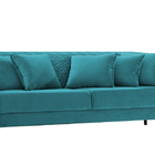 Sofá 3 Lugares Esmeralda Em Veludo 2,26m Magnólia