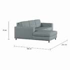 Sofá 3 Lugares Esquerdo Calmness Com Chaise Esquerdo Pé Palit