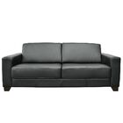 Sofá 3 Lugares Estocolmo 205cm Couro Negro - Gran Belo