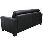 Sofá 3 Lugares Estocolmo 205cm Couro Negro - Gran Belo