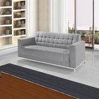 Sofá 3 Lugares Estofado Class Veludo Cinza