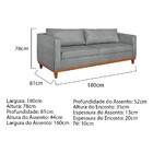Sofa 3 Lugares Europa 180cm Estilo Conforto E Elegancia Boucl