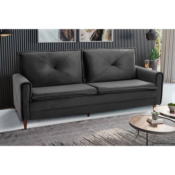 Sofá 3 Lugares Fascinio Hellen Estofados Cinza