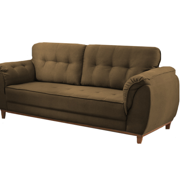 Sofá 3 Lugares Fendi Em Veludo 2,07m Boeri