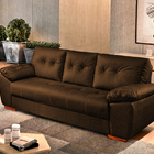 Sofá 3 Lugares Fendi Em Veludo 2,12m Mies