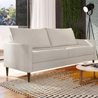 Sofá 3 Lugares Fideris Off White Sofá Go