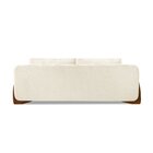 Sofá 3 Lugares Fixo Linho Branco Djon Escandinavo Natural