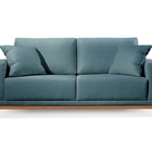 Sofá 3 Lugares Fixo Living Bellagio Linho Azul 2,1m