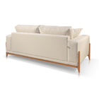 Sofá 3 Lugares Fixo Living Bellagio Suede Bege Claro 01 2,10m