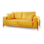 Sofá 3 Lugares Fixo Living Bellagio Veludo Amarelo 18 2,10m