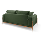 Sofá 3 Lugares Fixo Living Bellagio Veludo Verde 11 2,10m