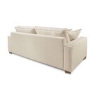 Sofá 3 Lugares Fixo Living Hotello Linho 200cm Bege Claro