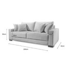 Sofá 3 Lugares Fixo Living Hotello Linho 200cm Off White