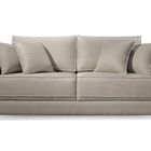 Sofá 3 Lugares Fixo Living Hotello Linho Cinza Medio 2m