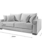 Sofá 3 Lugares Fixo Living Hotello Suede Bege Medio 2,00m