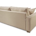 Sofá 3 Lugares Fixo Living Hotello Suede Bege Medio 2,00m