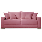 Sofá 3 Lugares Fixo Living Hotello Suede Rose 2,00m