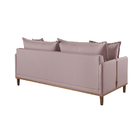 Sofá 3 Lugares Fixo Living Madri Suede Rosê 2,00m