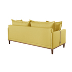 Sofá 3 Lugares Fixo Living Madri Veludo Amarelo 2,00m