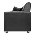 Sofá 3 Lugares Fixo Tokyo Veludo Cinza Chumbo - Star Confort